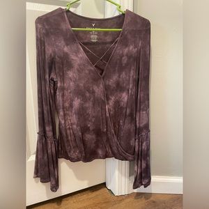 American eagle bell sleeve top